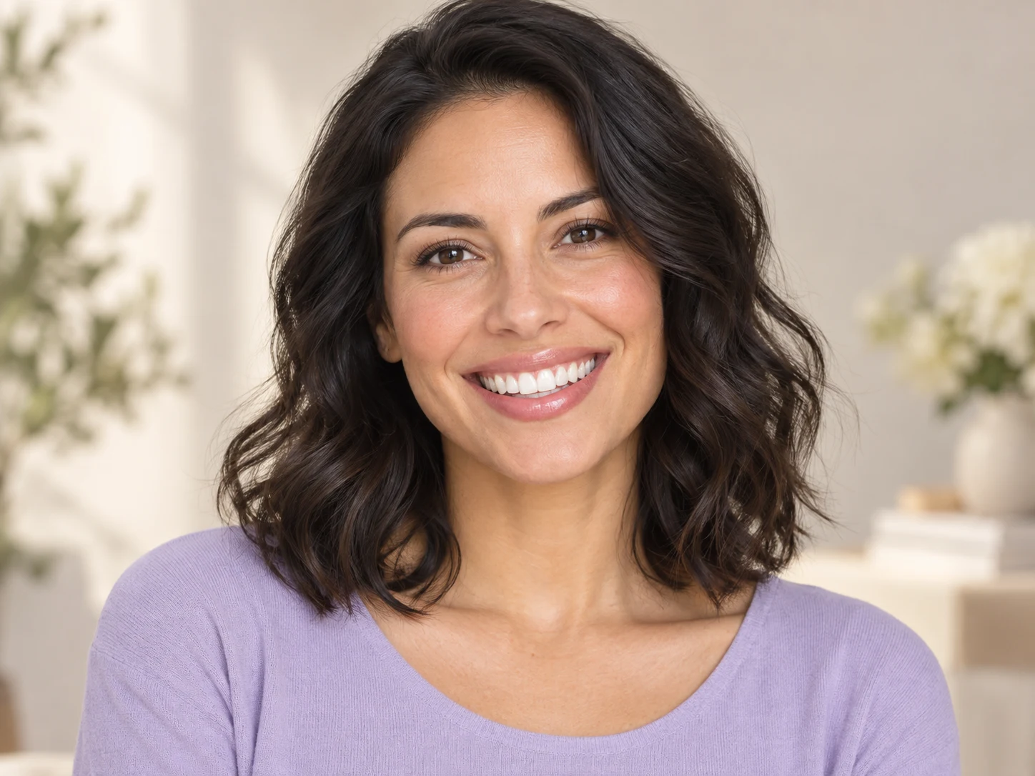 A woman showing a bright white smile